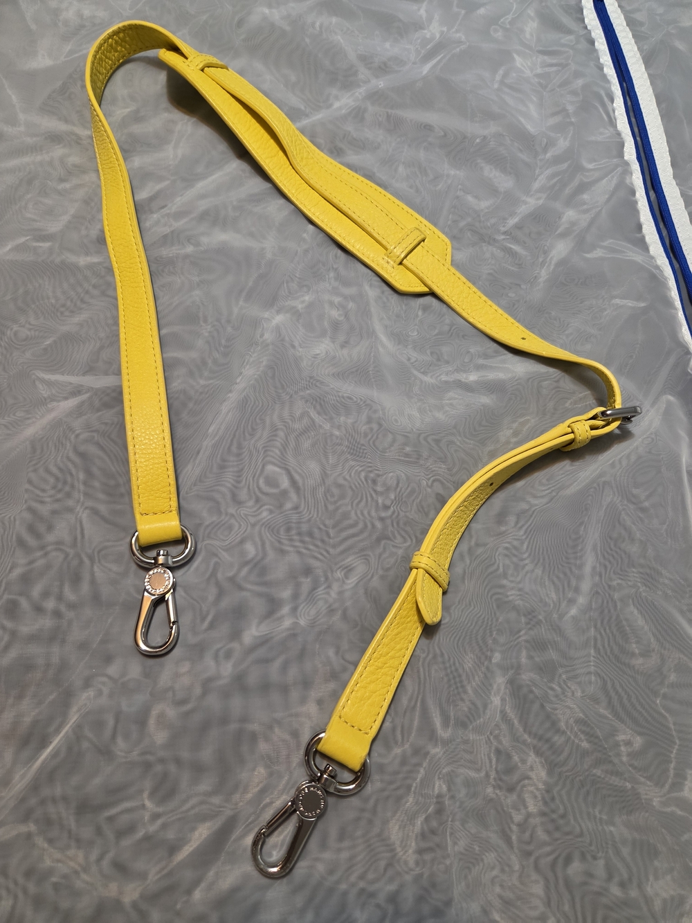 Yellow Leather Adjustable Bag Strap